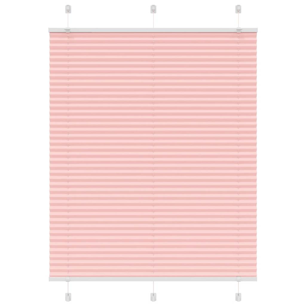 Pleated Blind Pink 105x150 cm Fabric Width 104.4 cm Polyester