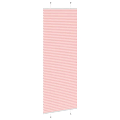 Pleated Blind Pink 75x200 cm Fabric Width 74.4 cm Polyester