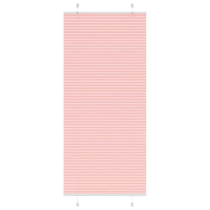 Pleated Blind Pink 95x200 cm Fabric Width 94.4 cm Polyester