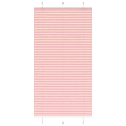 Pleated Blind Pink 105x200 cm Fabric Width 104.4 cm Polyester