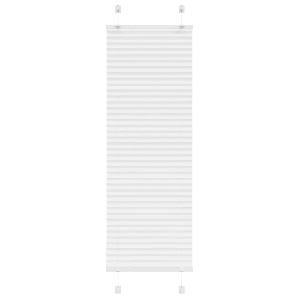 Pleated Blind White 40x100 cm Fabric Width 39.4 cm Polyester