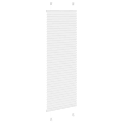 Pleated Blind White 40x100 cm Fabric Width 39.4 cm Polyester