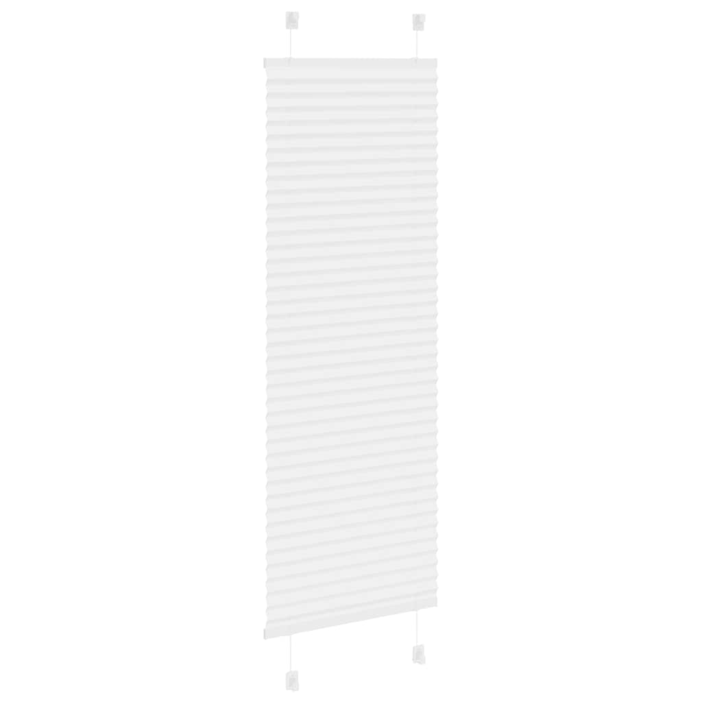 Pleated Blind White 45x100 cm Fabric Width 44.4 cm Polyester