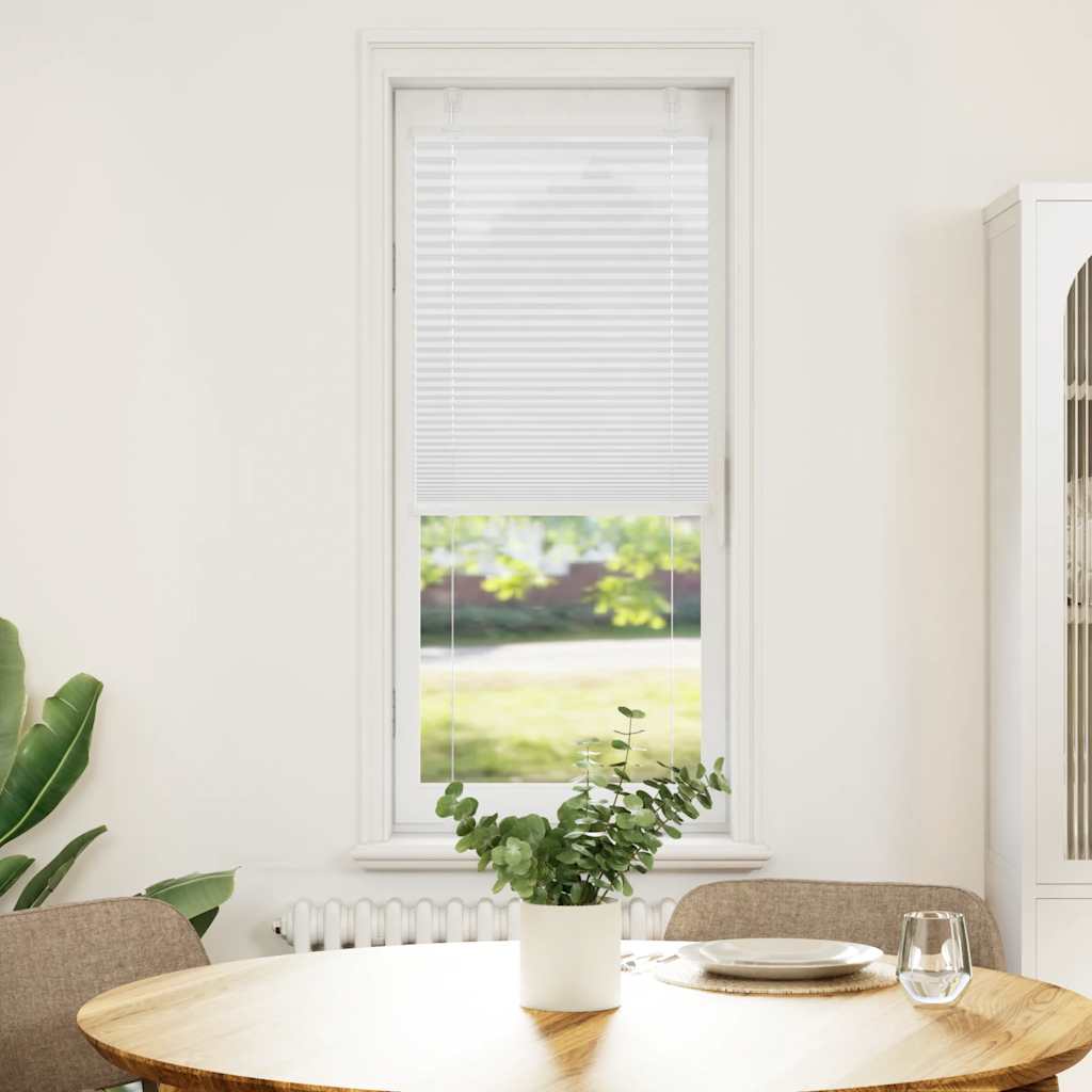 Pleated Blind White 50x100 cm Fabric Width 49.4 cm Polyester