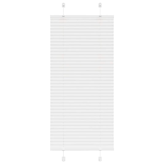 Pleated Blind White 55x100 cm Fabric Width 54.4 cm Polyester