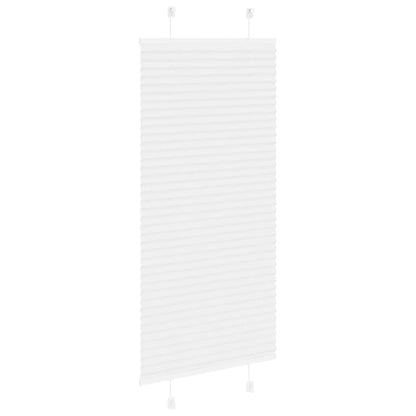 Pleated Blind White 65x100 cm Fabric Width 64.4 cm Polyester