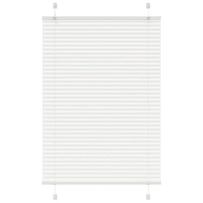 Pleated Blind White 85x100 cm Fabric Width 84.4 cm Polyester