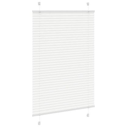 Pleated Blind White 85x100 cm Fabric Width 84.4 cm Polyester