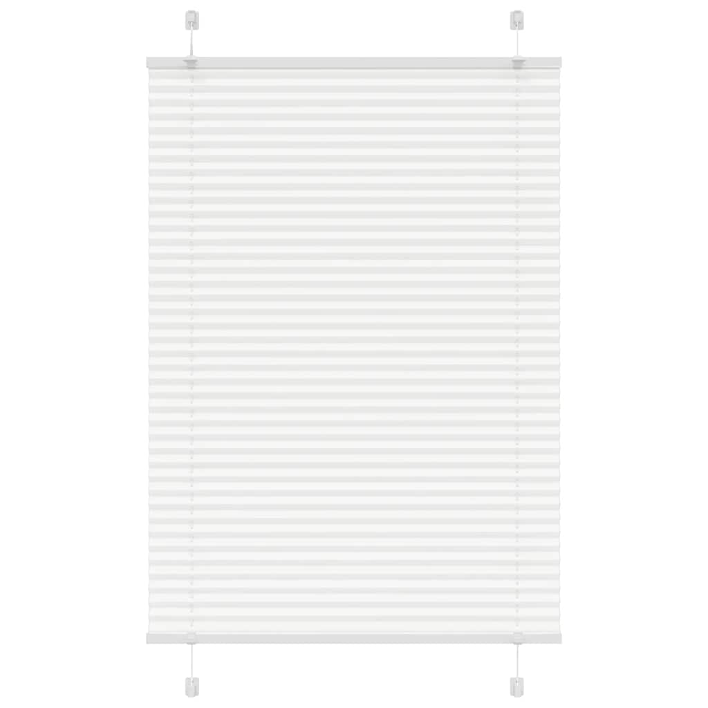 Pleated Blind White 95x100 cm Fabric Width 94.4 cm Polyester