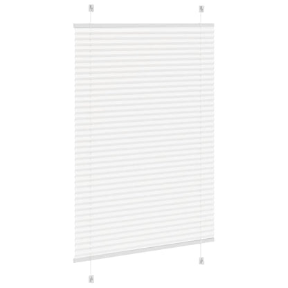 Pleated Blind White 95x100 cm Fabric Width 94.4 cm Polyester