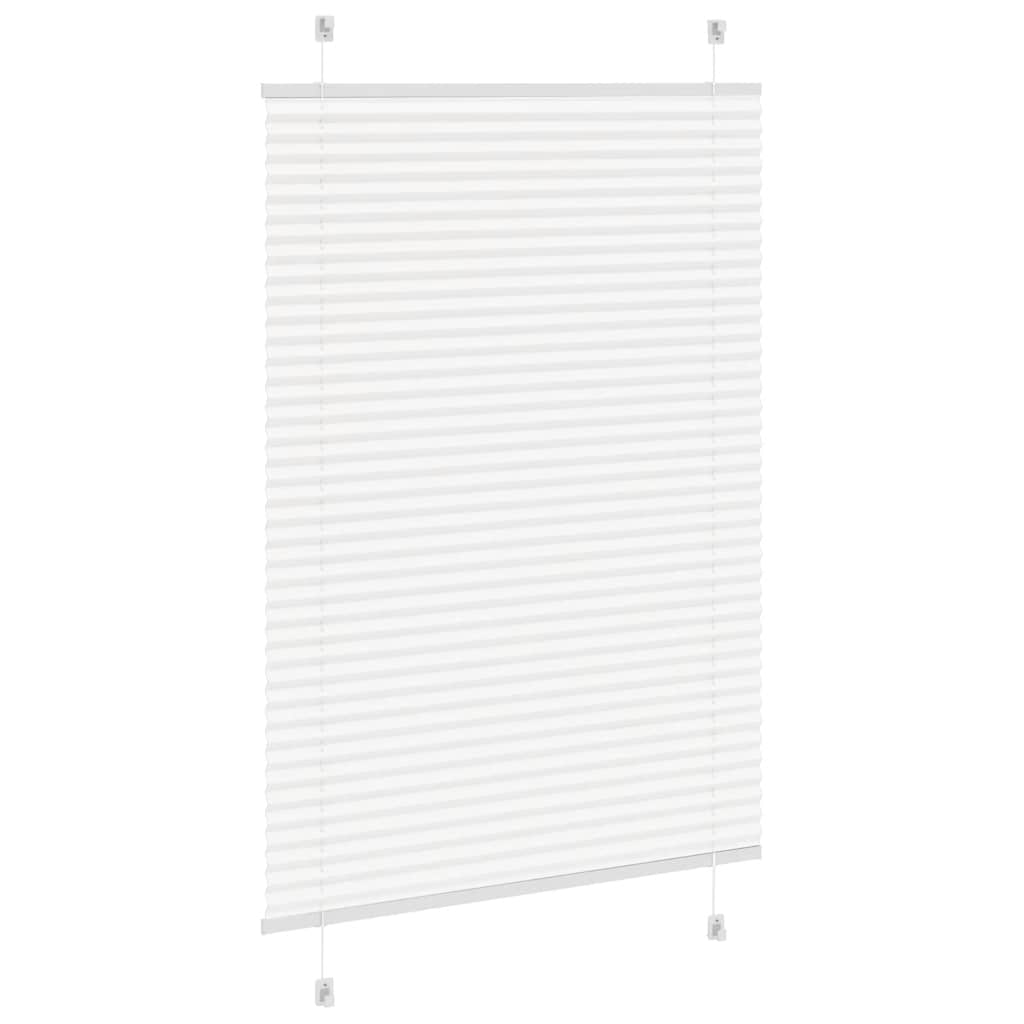 Pleated Blind White 100x100 cm Fabric Width 99.4 cm Polyester