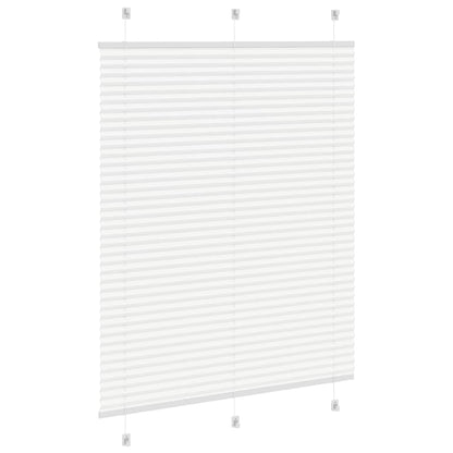 Pleated Blind White 105x100 cm Fabric Width 104.4 cm Polyester