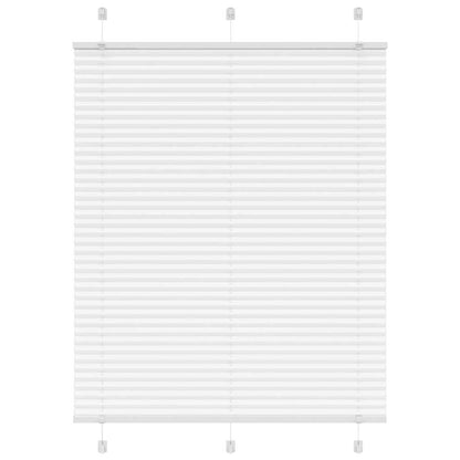Pleated Blind White 105x150 cm Fabric Width 104.4 cm Polyester