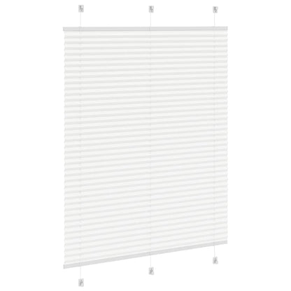 Pleated Blind White 105x150 cm Fabric Width 104.4 cm Polyester