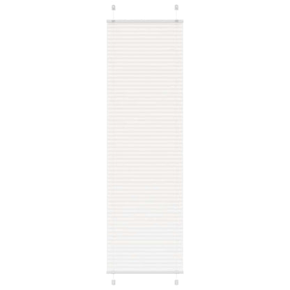 Pleated Blind White 60x200 cm Fabric Width 59.4 cm Polyester