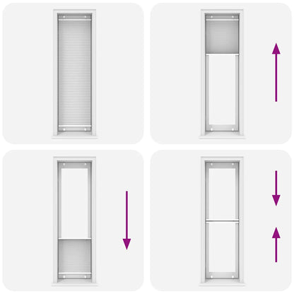 Pleated Blind White 65x200 cm Fabric Width 64.4 cm Polyester
