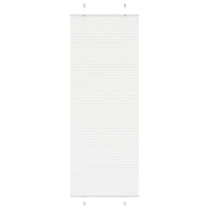Pleated Blind White 75x200 cm Fabric Width 74.4 cm Polyester