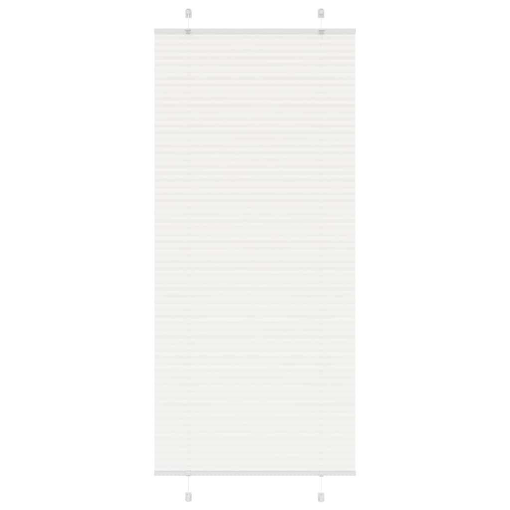 Pleated Blind White 95x200 cm Fabric Width 94.4 cm Polyester