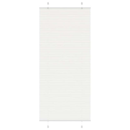 Pleated Blind White 95x200 cm Fabric Width 94.4 cm Polyester