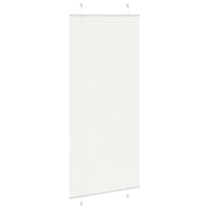 Pleated Blind White 95x200 cm Fabric Width 94.4 cm Polyester