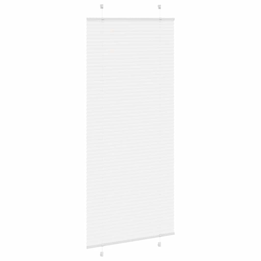 Pleated Blind White 100x200 cm Fabric Width 99.4 cm Polyester