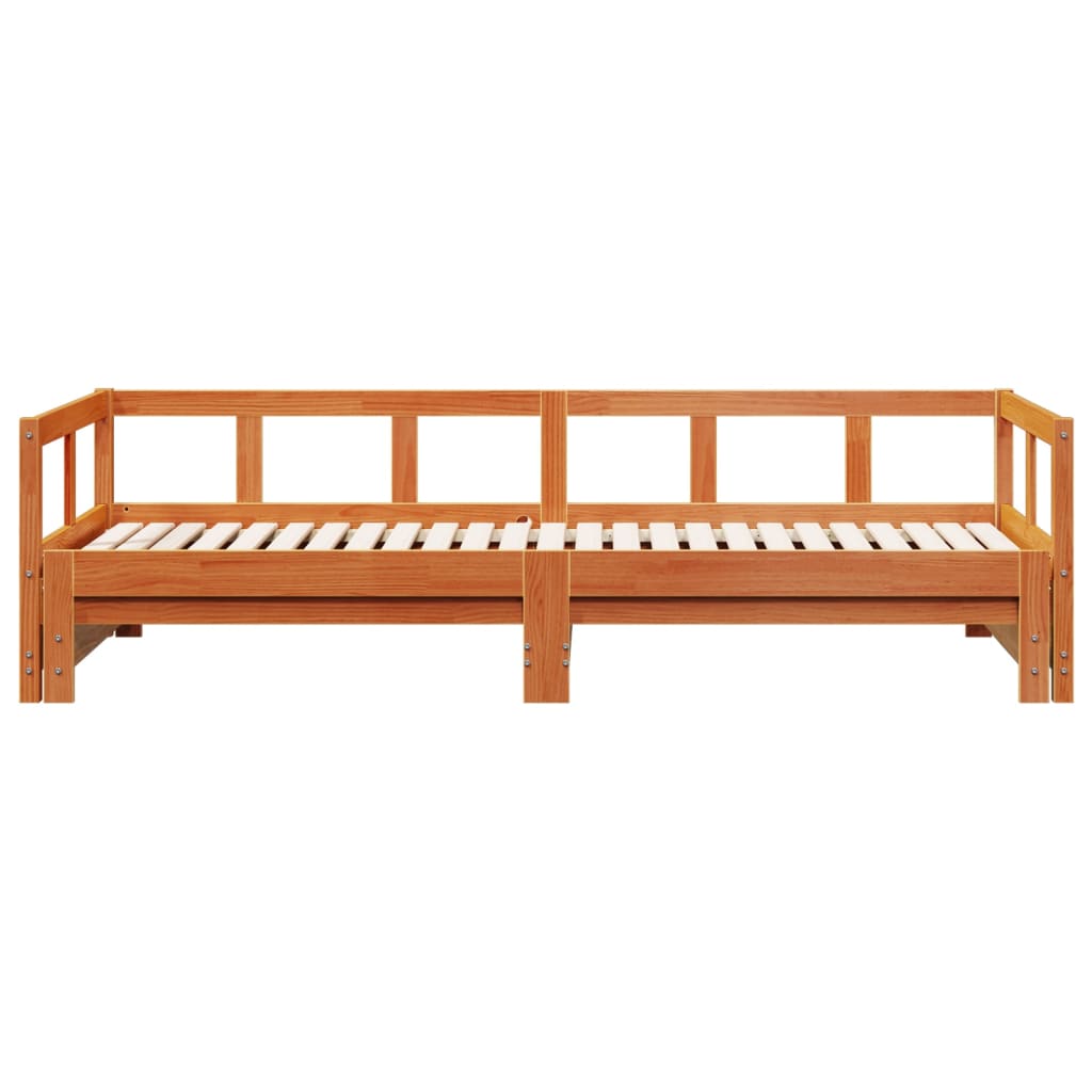 Daybed without Mattress Wax Brown 90x200 cm Solid Wood Pine