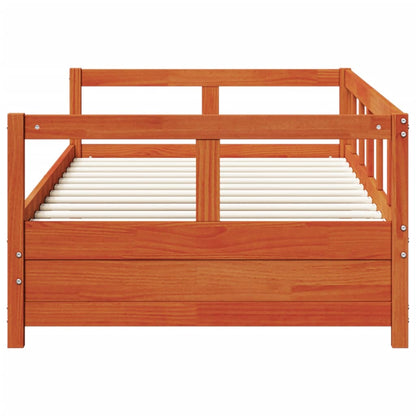Daybed without Mattress Wax Brown 90x200 cm Solid Wood Pine