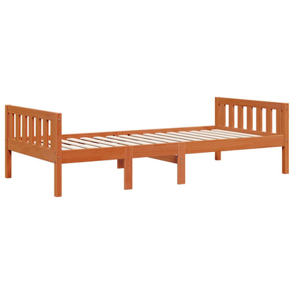 Children's Bed without Mattress Wax Brown 90x200 cm Solid Wood Pine