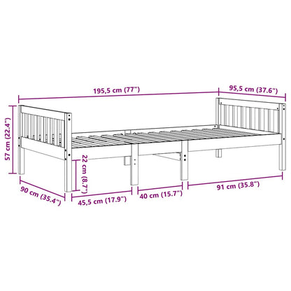 Children's Bed without Mattress 90x190 cm Solid Wood Pine
