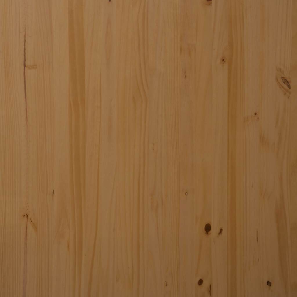 Rolling Cabinet with Drawers MOSS Honey Brown Solid Wood Pine