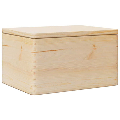 Wooden Box with Lid 40x30x23 cm Solid Wood Pine