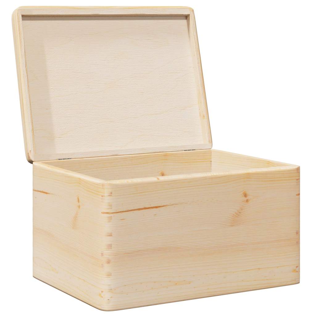 Wooden Box with Lid 40x30x23 cm Solid Wood Pine
