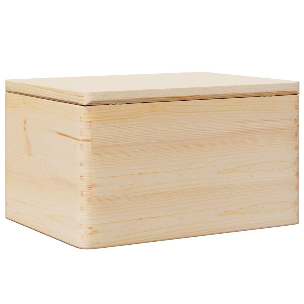 Wooden Box with Lid 40x30x23 cm Solid Wood Pine