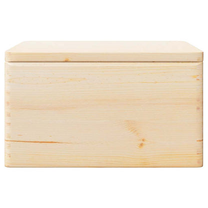 Wooden Box with Lid and Handles 40x30x23 cm Solid Wood Pine