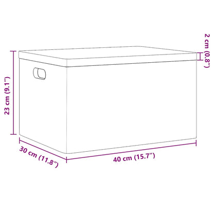 Wooden Box with Lid and Handles 40x30x23 cm Solid Wood Pine