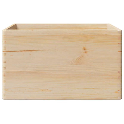 Wooden Box with Handles 40x30x23 cm Solid Wood Pine