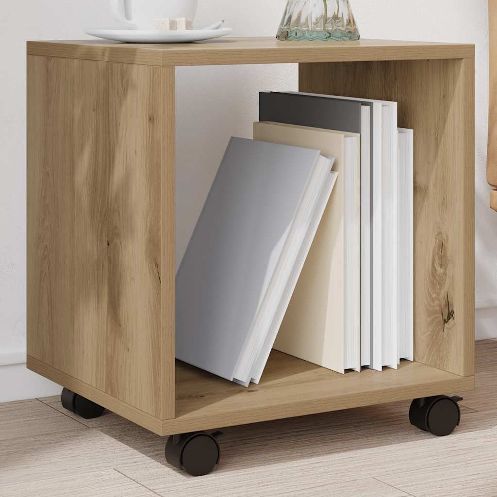  Rolling Cabinet Artisian Oak 37x33x42.5 cm Engineered Wood