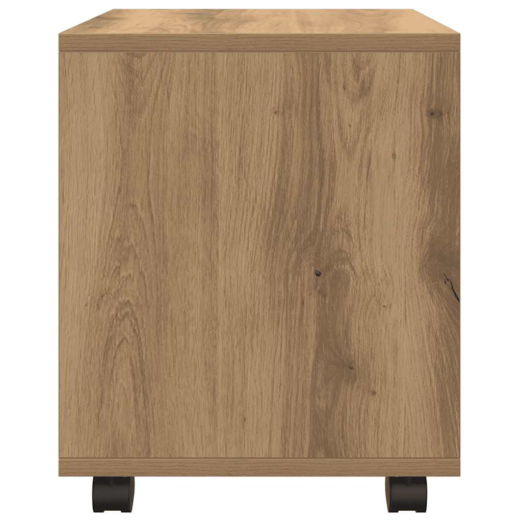  Rolling Cabinet Artisian Oak 37x33x42.5 cm Engineered Wood