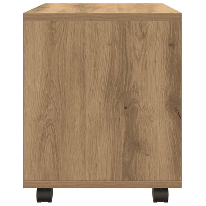 Rolling Cabinet Artisian Oak 37x33x42.5 cm Engineered Wood