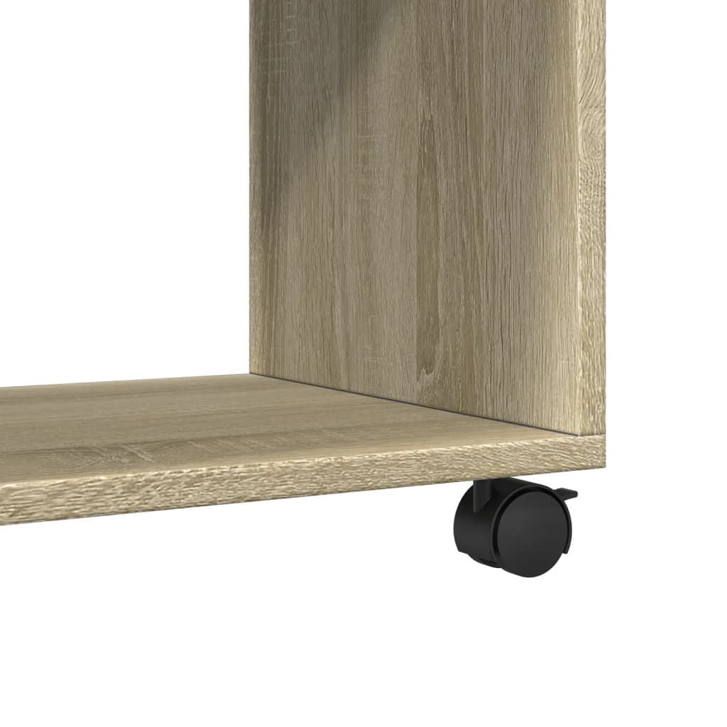  Rolling Cabinet Sonoma Oak 72x33x42.5 cm Engineered Wood