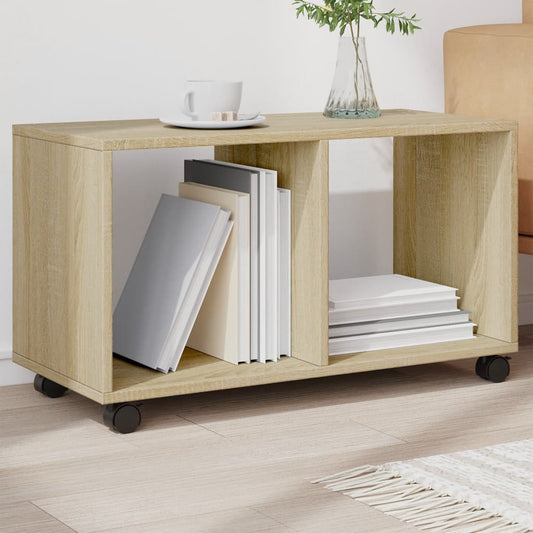  Rolling Cabinet Sonoma Oak 72x33x42.5 cm Engineered Wood