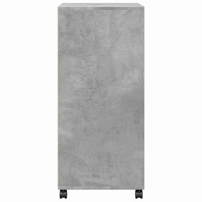 Rolling Cabinet Concrete Grey 55x40x91 cm Engineered Wood