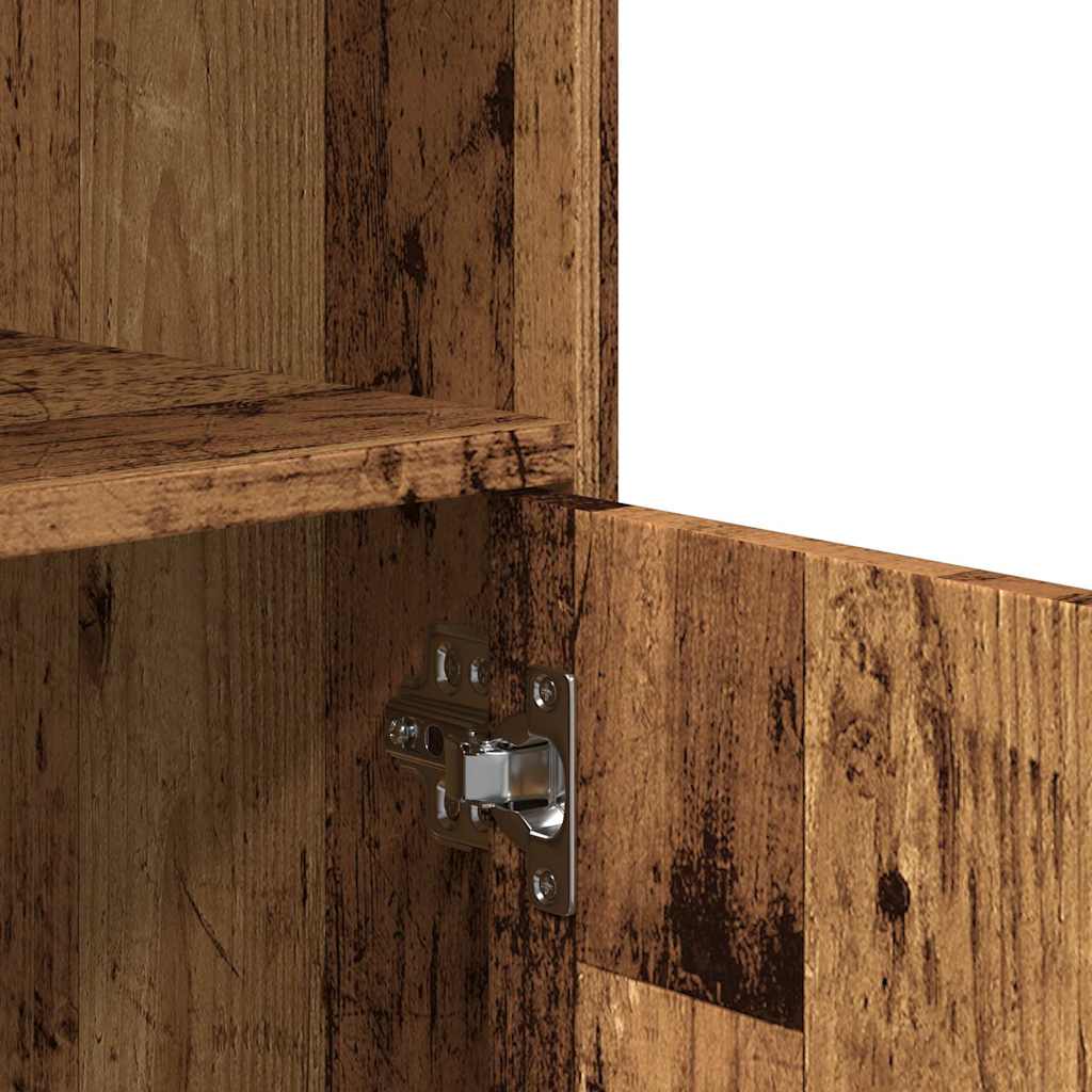 Rolling Cabinet Old Wood 55x40x91 cm Engineered Wood