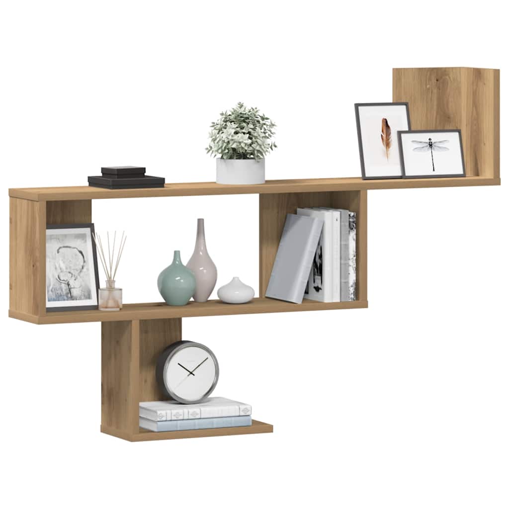 Wall Shelf Artisian Oak 100x15x70 cm Engineered Wood