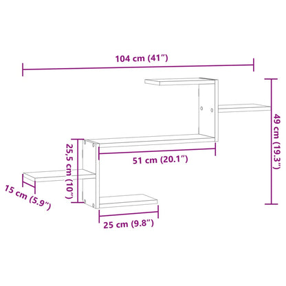 Wall Shelf Artisian Oak 104x15x49 cm Engineered Wood