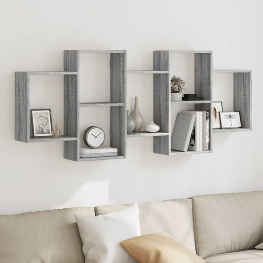 Wall Shelf Grey Sonoma 159x18x65 cm Engineered Wood
