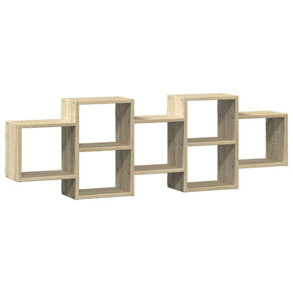 Wall Shelf Sonoma Oak 129x18x42 cm Engineered Wood