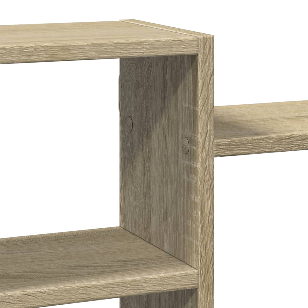 Wall Shelf Sonoma Oak 129x18x42 cm Engineered Wood