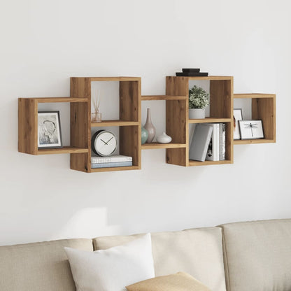 Wall Shelf Artisian Oak 129x18x42 cm Engineered Wood