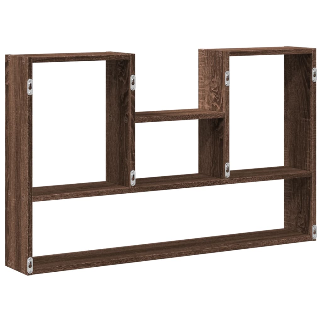 Wall Shelf Brown Oak 99x15x60 cm Engineered Wood